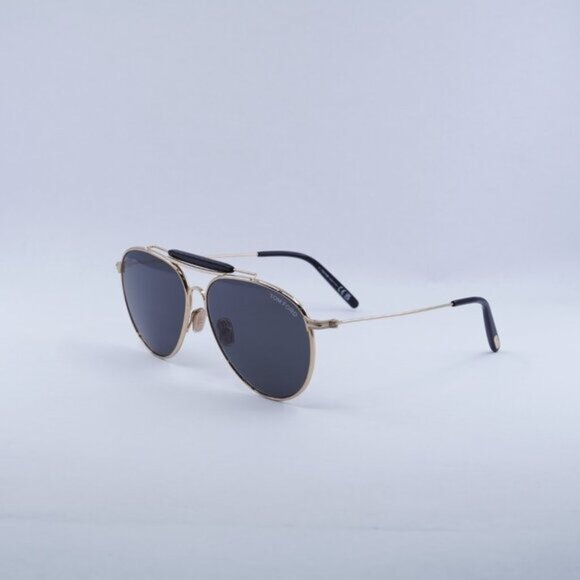 🕶️ New Tom Ford Raphael-02 FT0995 28A Sunglasses - Gold Frame, Smoke Lenses - Picture 2 of 10